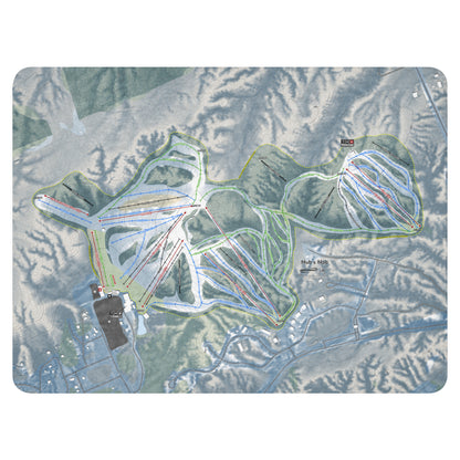 NUB'S NOB, MICHIGAN SKI RESORT MAP BLANKET - Powderaddicts
