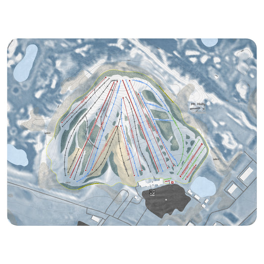 MT HOLLY, MICHIGAN SKI RESORT MAP BLANKET - Powderaddicts
