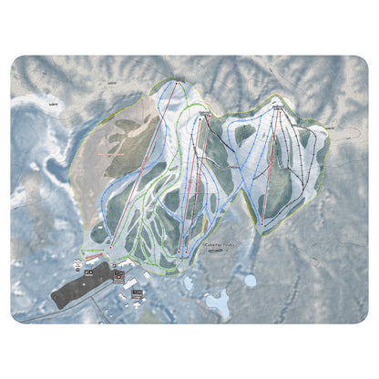 Caberfae Peaks, Michigan Ski Resort Map Blanket - Powderaddicts