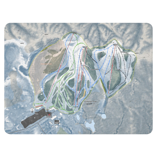 Caberfae Peaks, Michigan Ski Resort Map Blanket - Powderaddicts