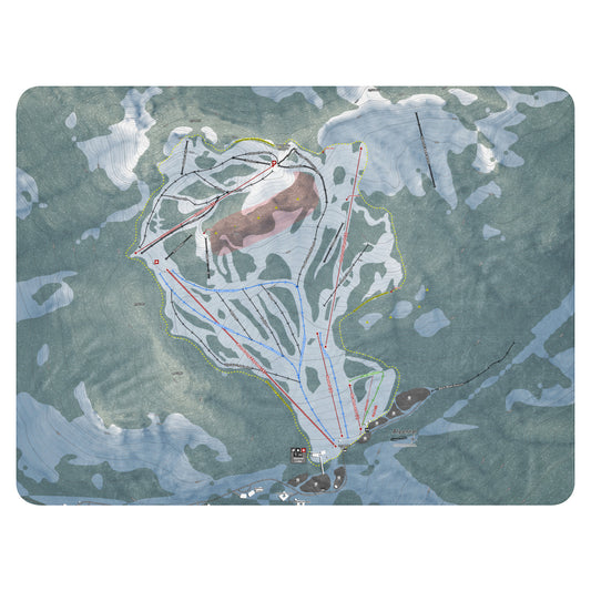 Alpental, Washington Ski Resort Map Blanket - Powderaddicts