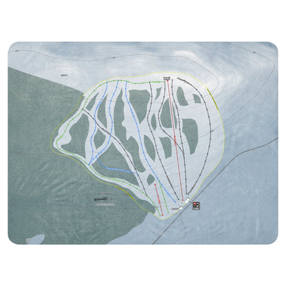 Sitzmark, Washington Ski Resort Map Blanket - Powderaddicts