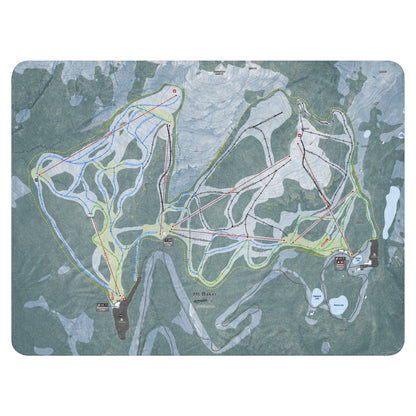 Mt. Baker, Washington Ski Resort Map Blanket - Powderaddicts