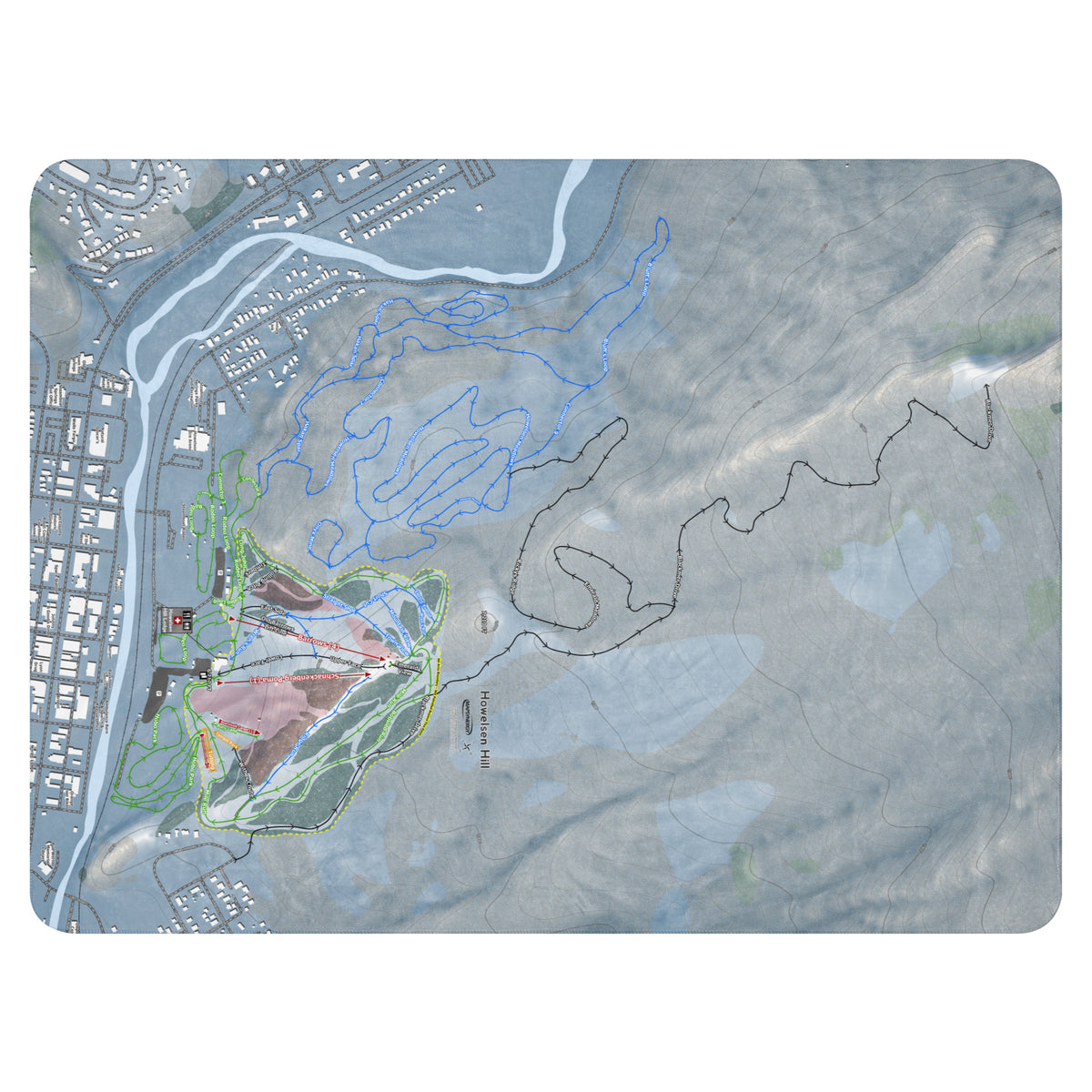 Howelsen Hill, Colorado Ski Resort Map Blanket