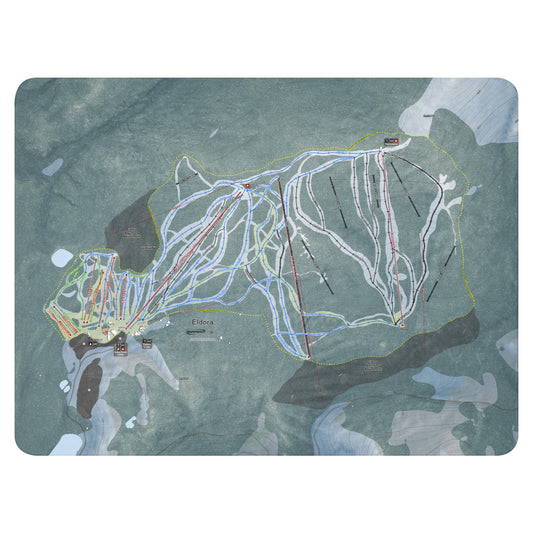 Eldora, Colorado Ski Resort Map Blanket - Powderaddicts