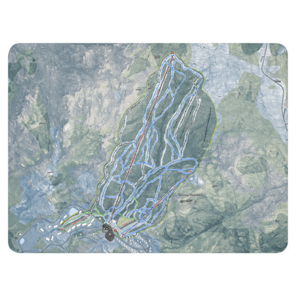 Tenney Mountain, New Hampshire Ski Resort Map Blanket - Powderaddicts