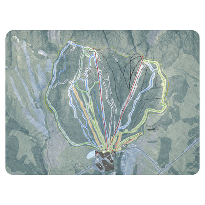 Ragged Mountain, New Hampshire Ski Resort Map Blanket - Powderaddicts