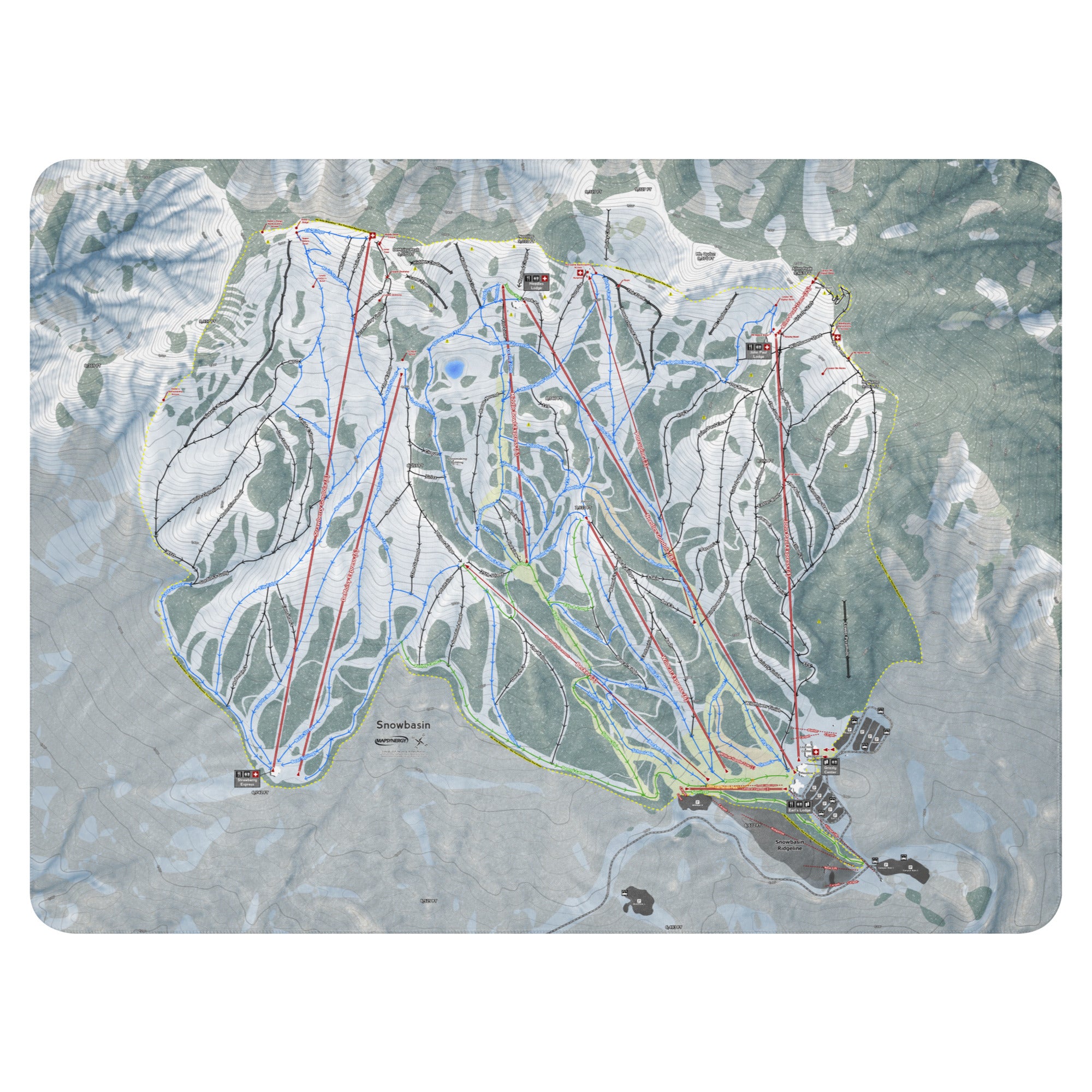 Snow Basin, Utah Ski Resort Map Blanket trail map