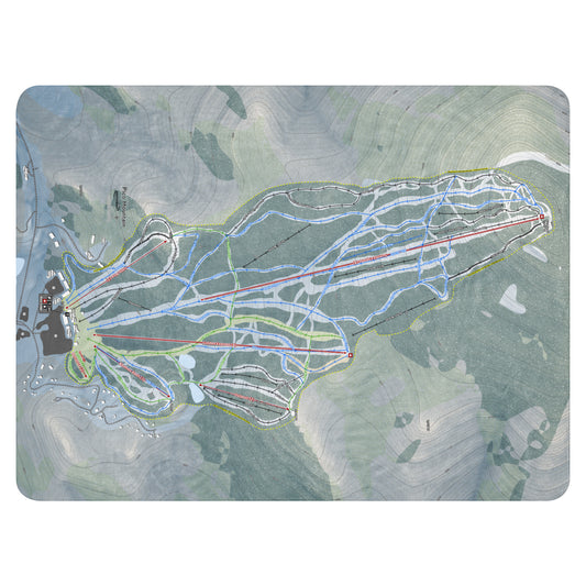 Pico Mountain, Vermont Ski resort Map Blanket - Powderaddicts