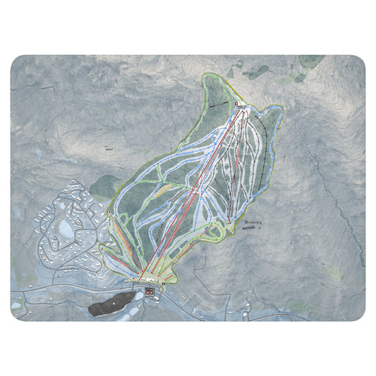 Bromley, Vermont Ski Resort Map Blanket - Powderaddicts