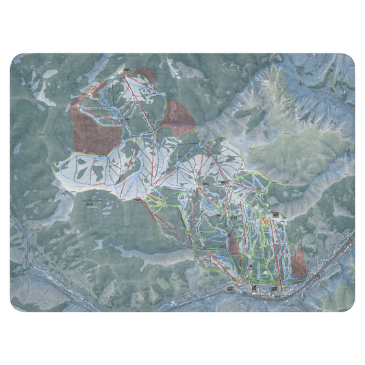 Vail, Colorado Ski Resort Map Blanket - Powderaddicts