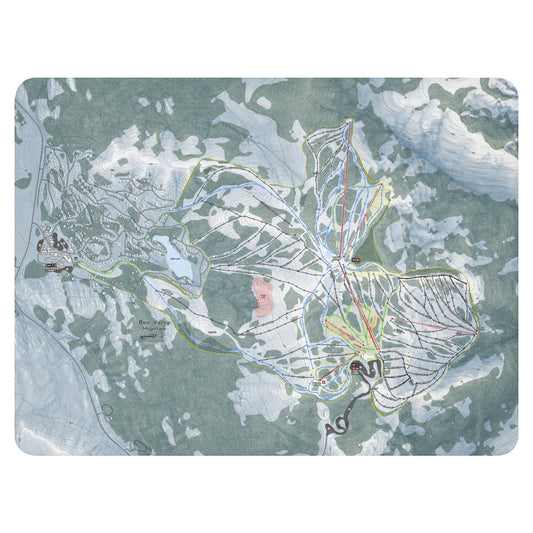 Bear Valley Mountain, California Ski Resort Map Blanket - Powderaddicts