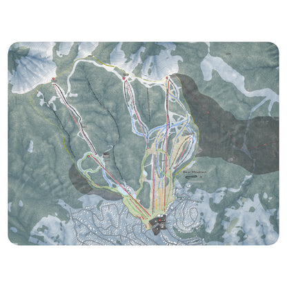 Bear Mountain, California Ski Resort Map Blanket - Powderaddicts
