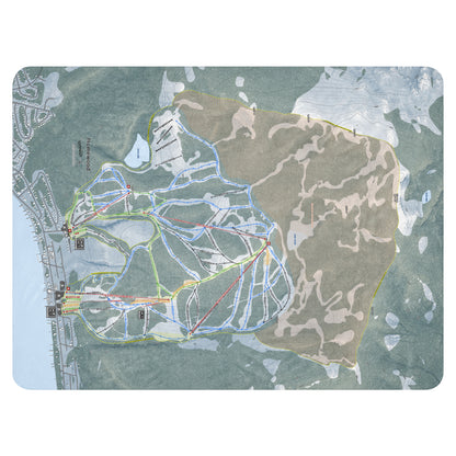 Homewood, California Ski Resort Map Blanket - Powderaddicts