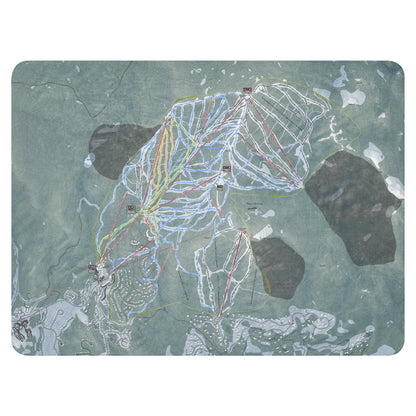 Northstar, California Ski Resort Map Blanket - Powderaddicts