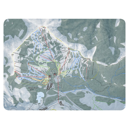 Sugar Bowl, California Ski Resort Map Blanket - Powderaddicts