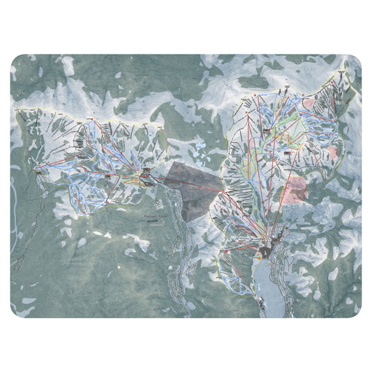 Palisades Tahoe, California Ski Resort Map Blanket - Powderaddicts