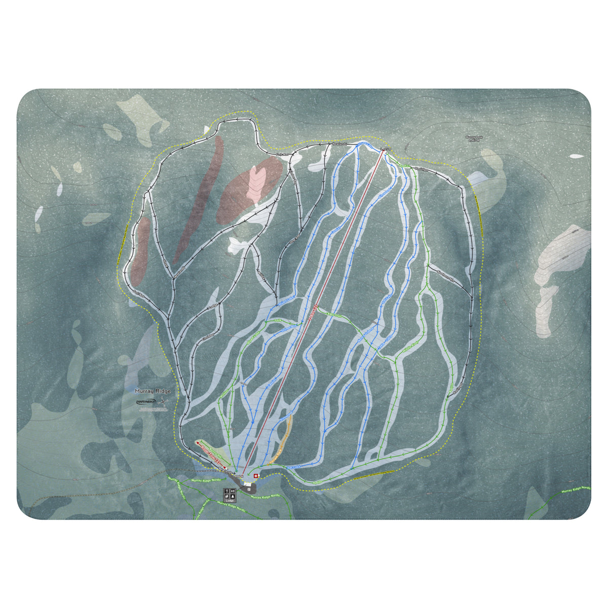 Murray Ridge, British Columbia Ski Resort Map Blanket