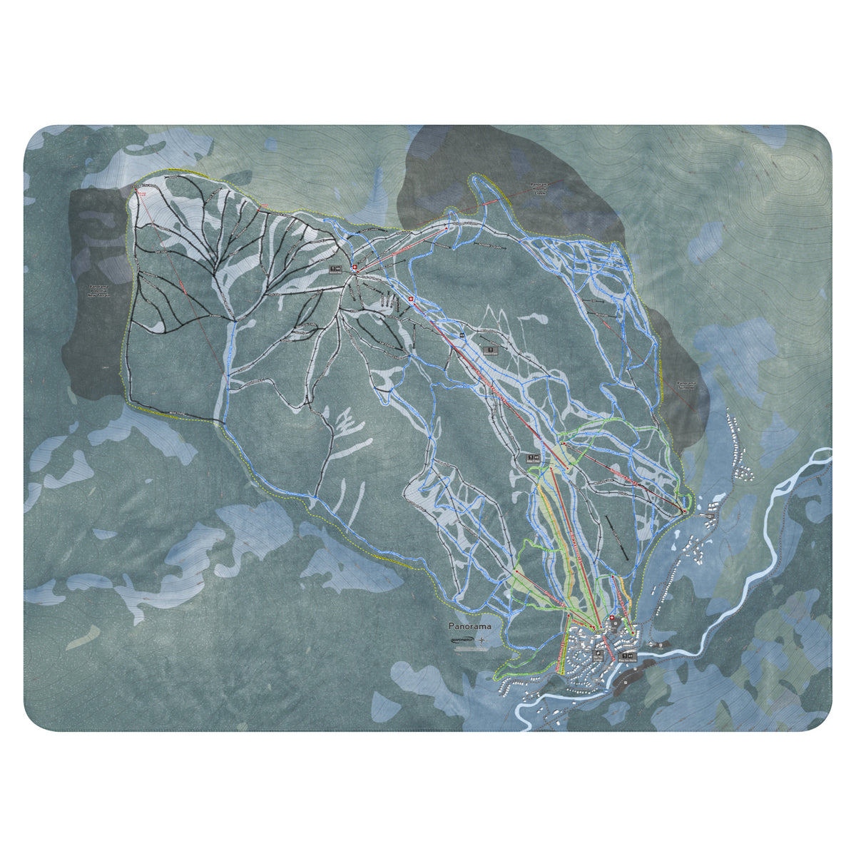 Panorama, British Columbia Ski Resort Map Blanket