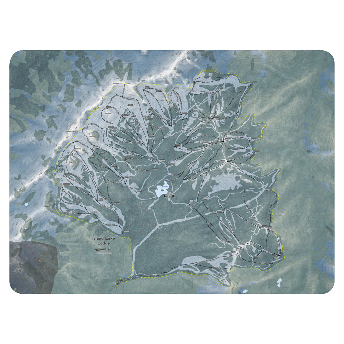 Island Lake Lodge, British Columbia Ski Resort Map Blanket