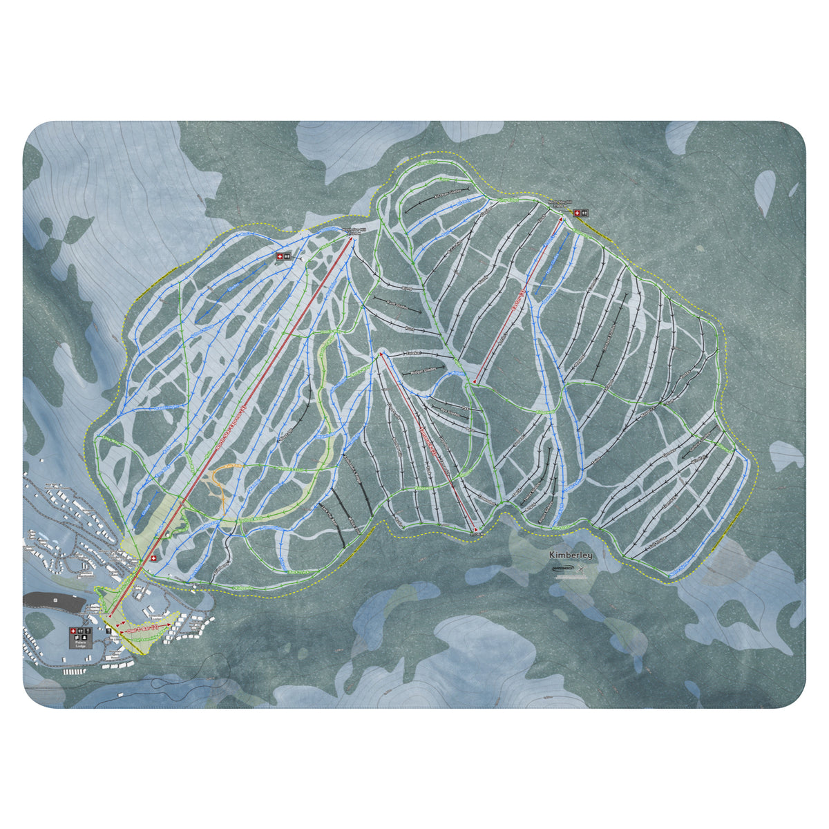 Kimberley, British Columbia Ski Resort Map Blanket