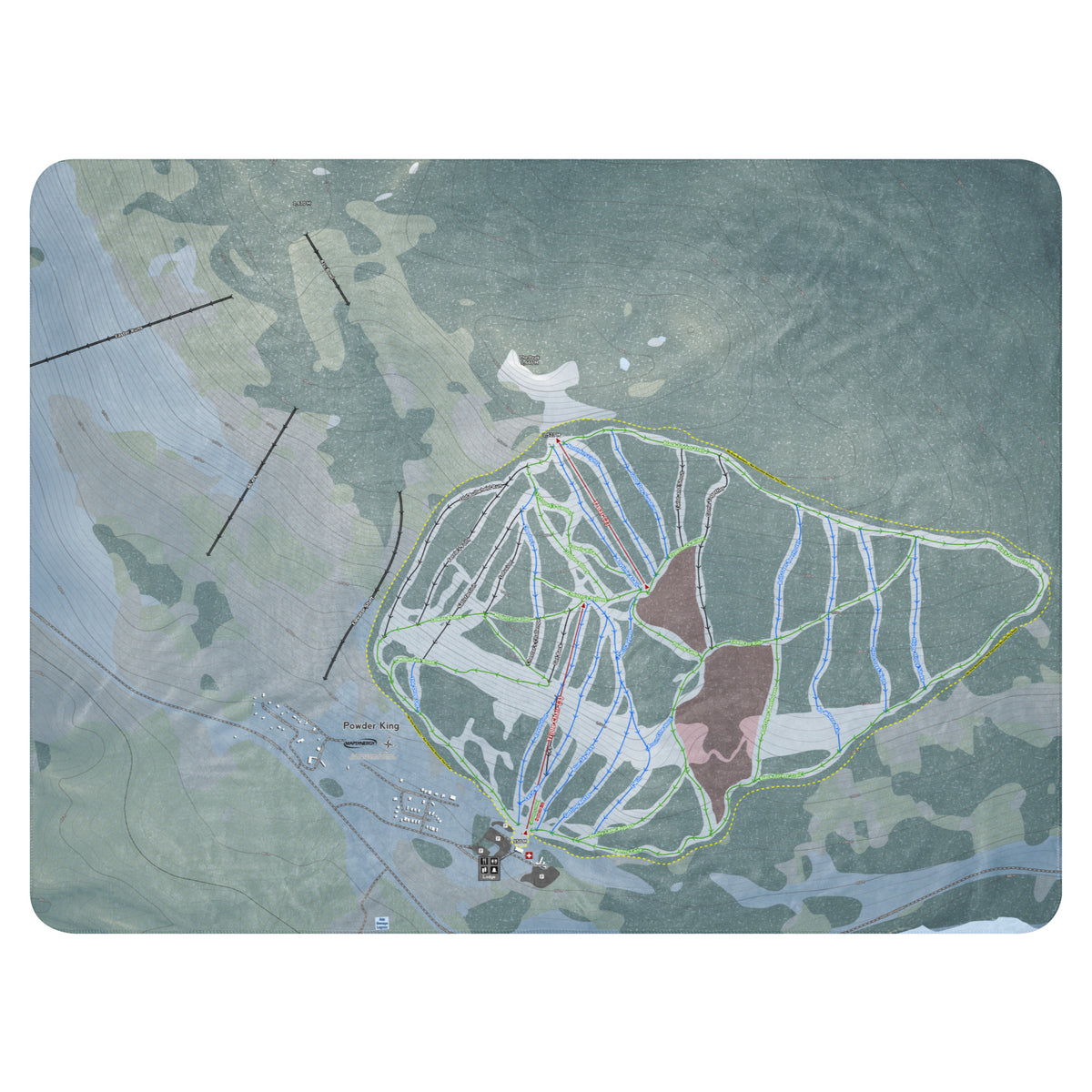 Powder King, British Columbia Ski Resort Map Blanket
