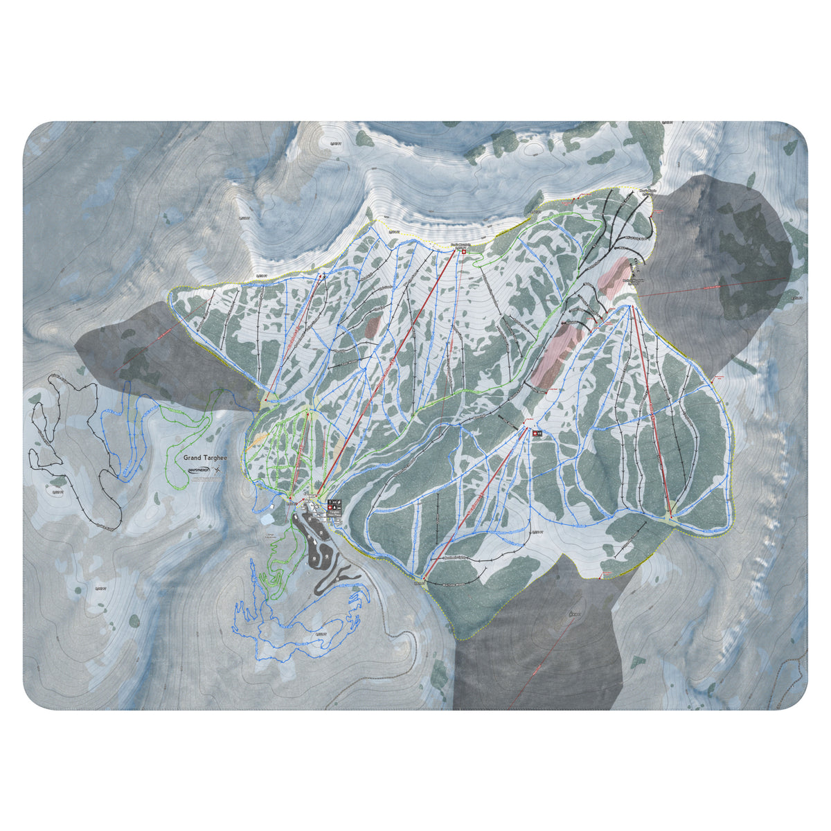Grand Targhee, Wyoming Ski Resort Map Blanket
