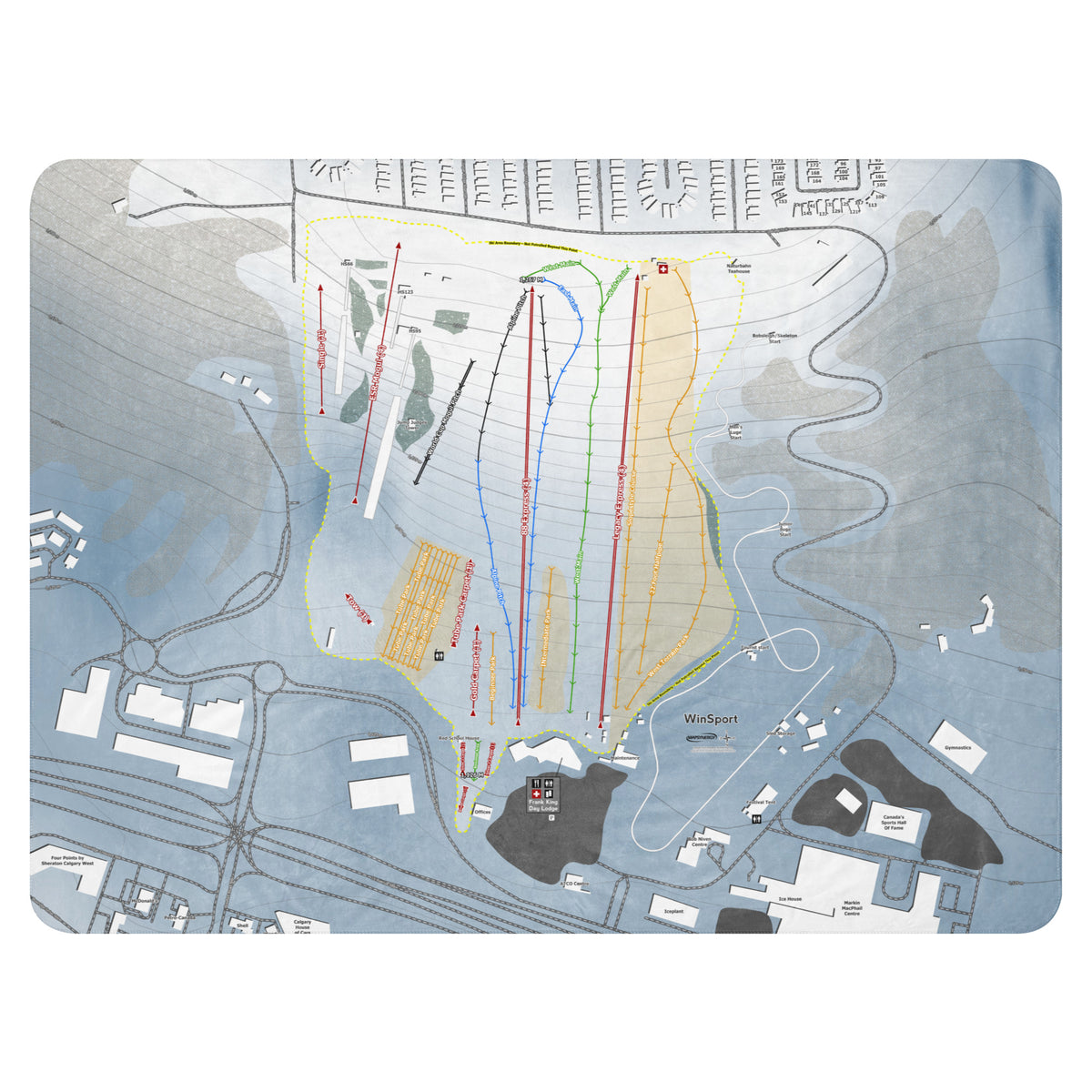 WinSport, Alberta Ski Resort Map Blanket