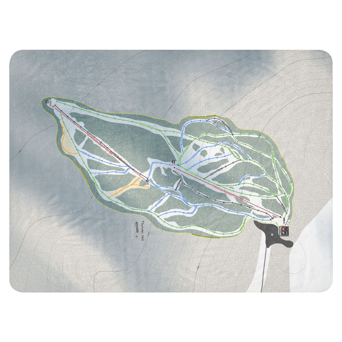 Thunder Hill, Manitoba Ski Resort Map Blanket