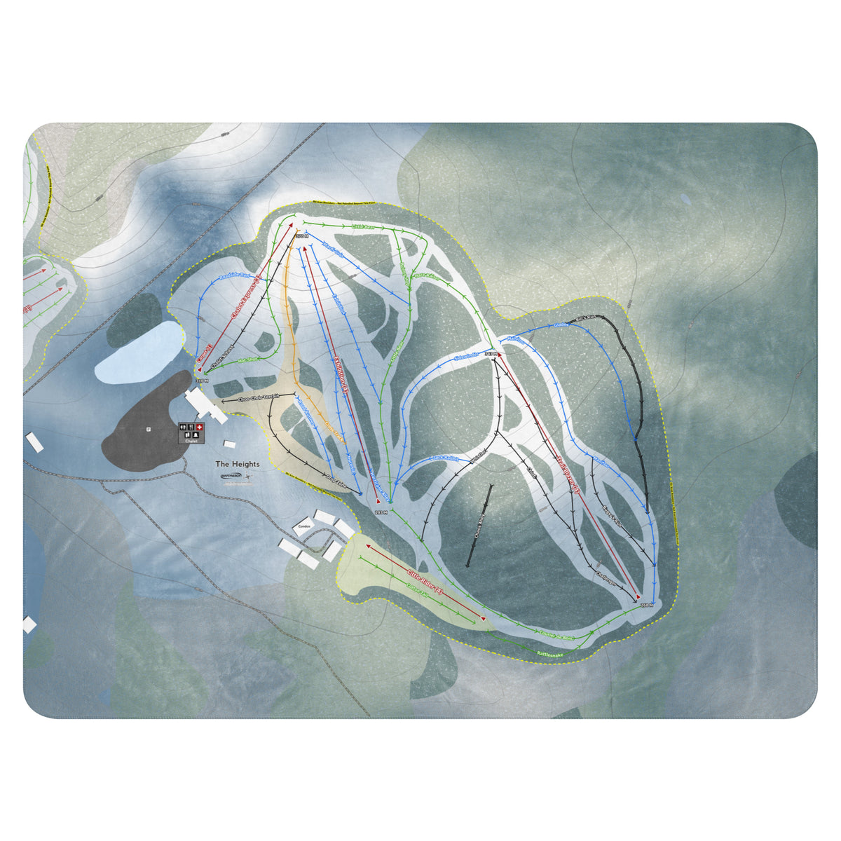 The Heights, Ontario Ski Resort Map Blanket