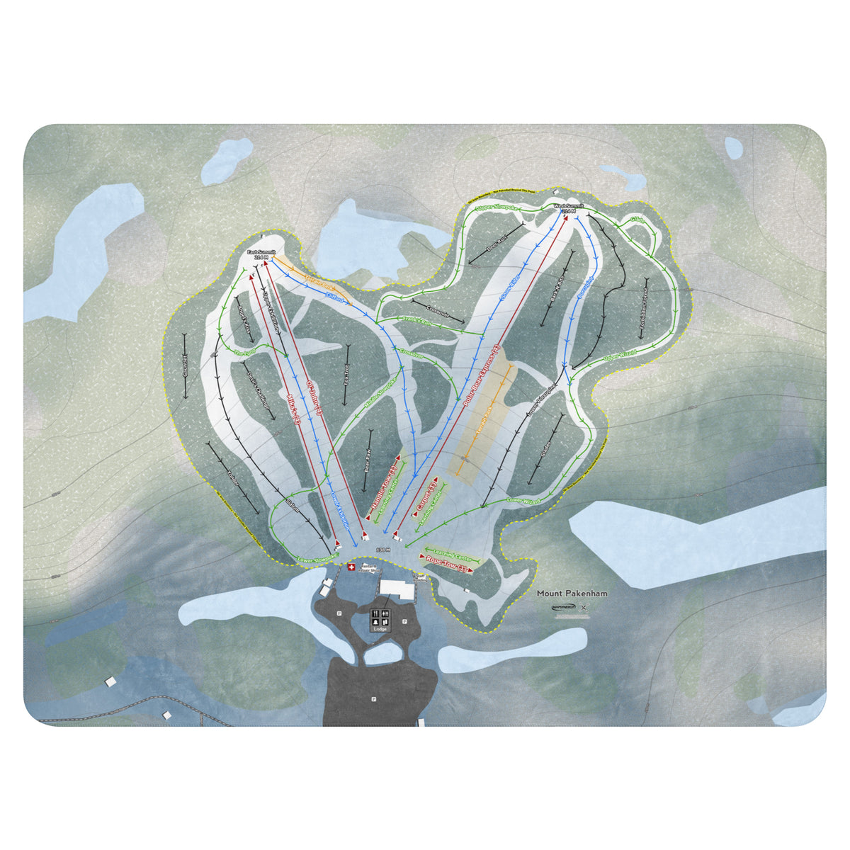 Mount Pakenham, Ontario Ski Resort Map Blanket