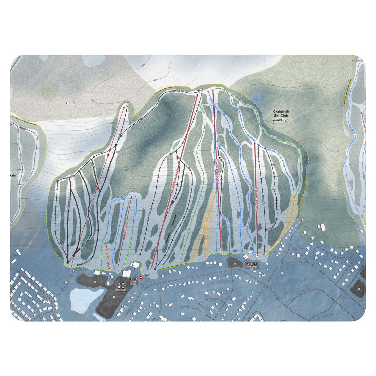 Craigleith Ski Club, Ontario Ski Resort Map Blanket
