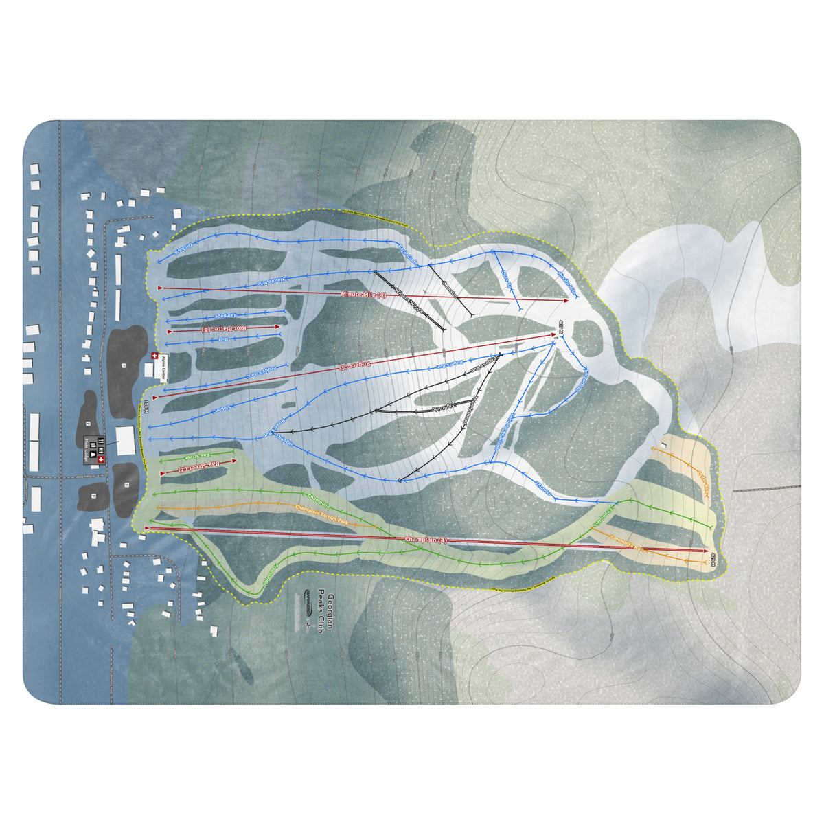 Georgian Peaks Club, Ontario Ski Resort Map Blanket