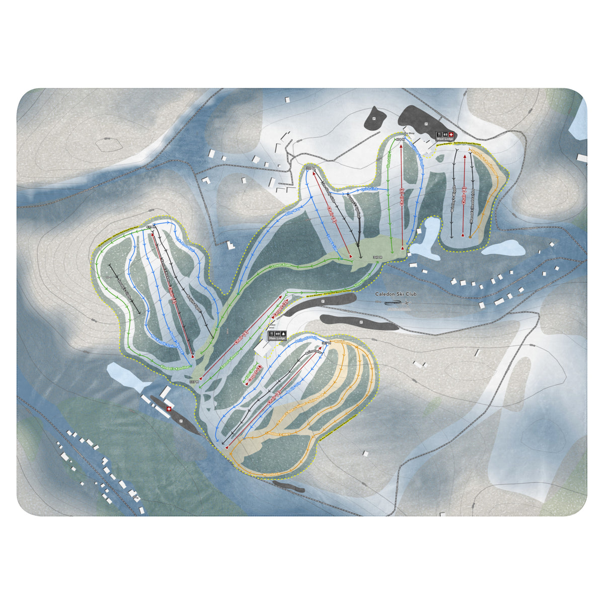 Caledon Ski Club, Ontario Ski Resort Map Blanket
