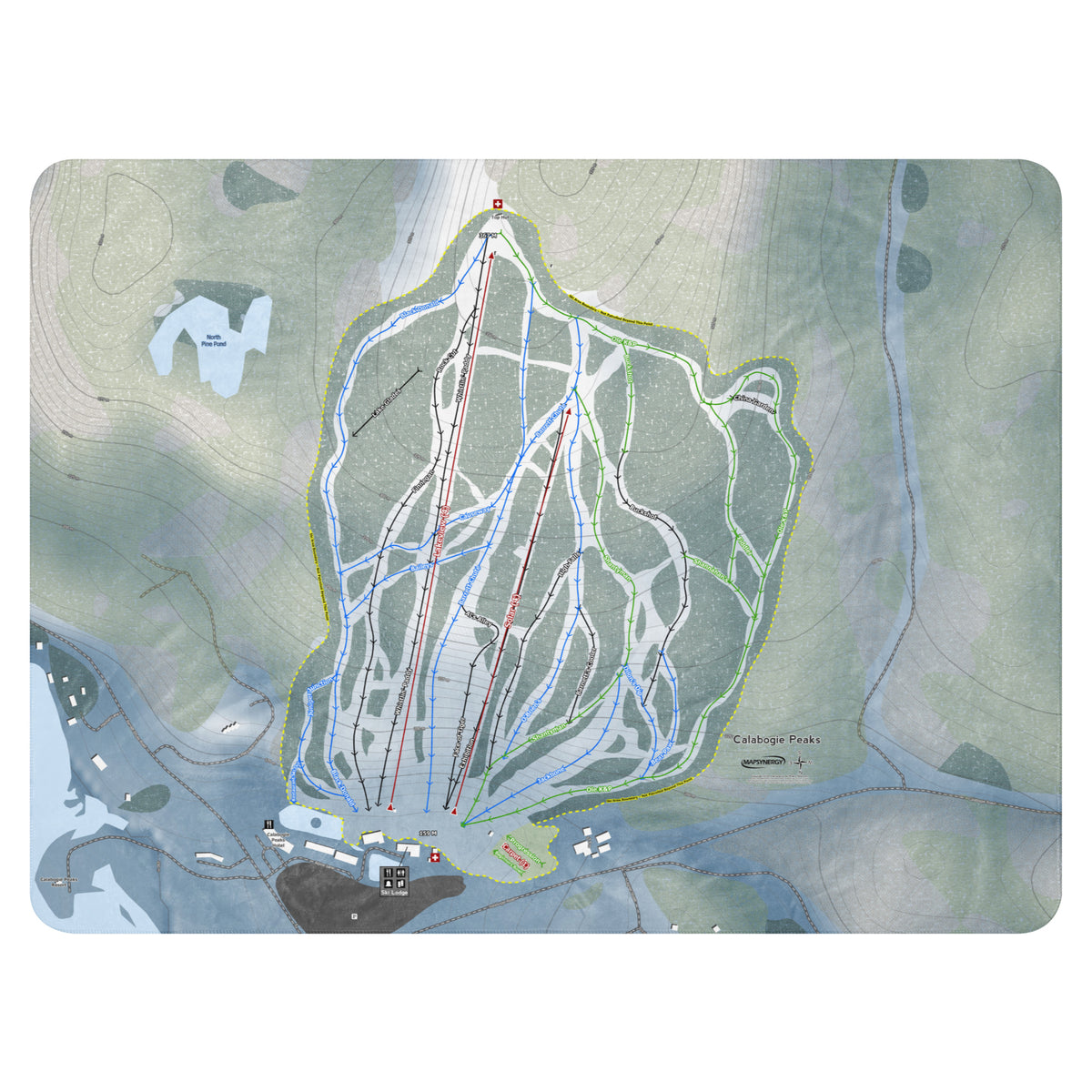 Calabogie Peaks, Ontario Ski Resort Map Blanket