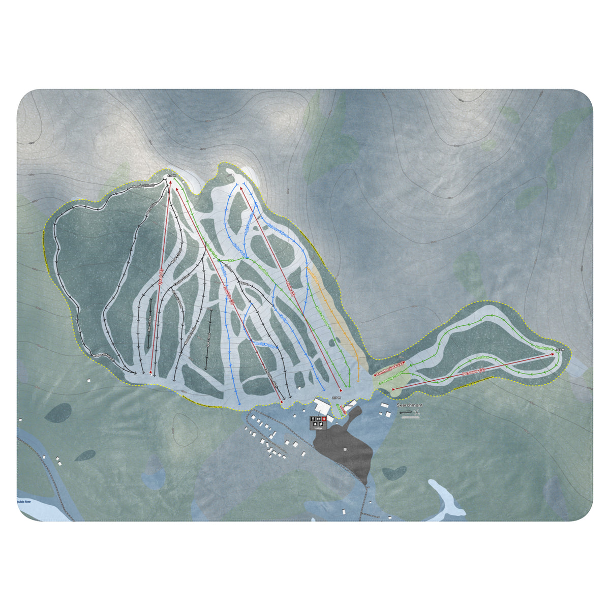 Searchmont, Ontario Ski Resort Map Blanket