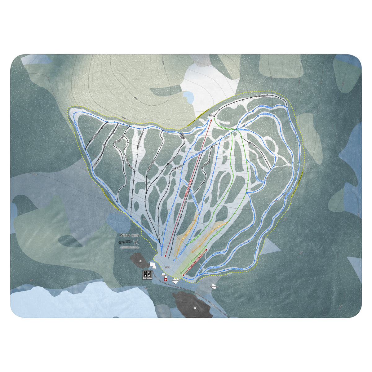 White Hills, Newfoundland and Labrador's Ski Resort Map Blanket