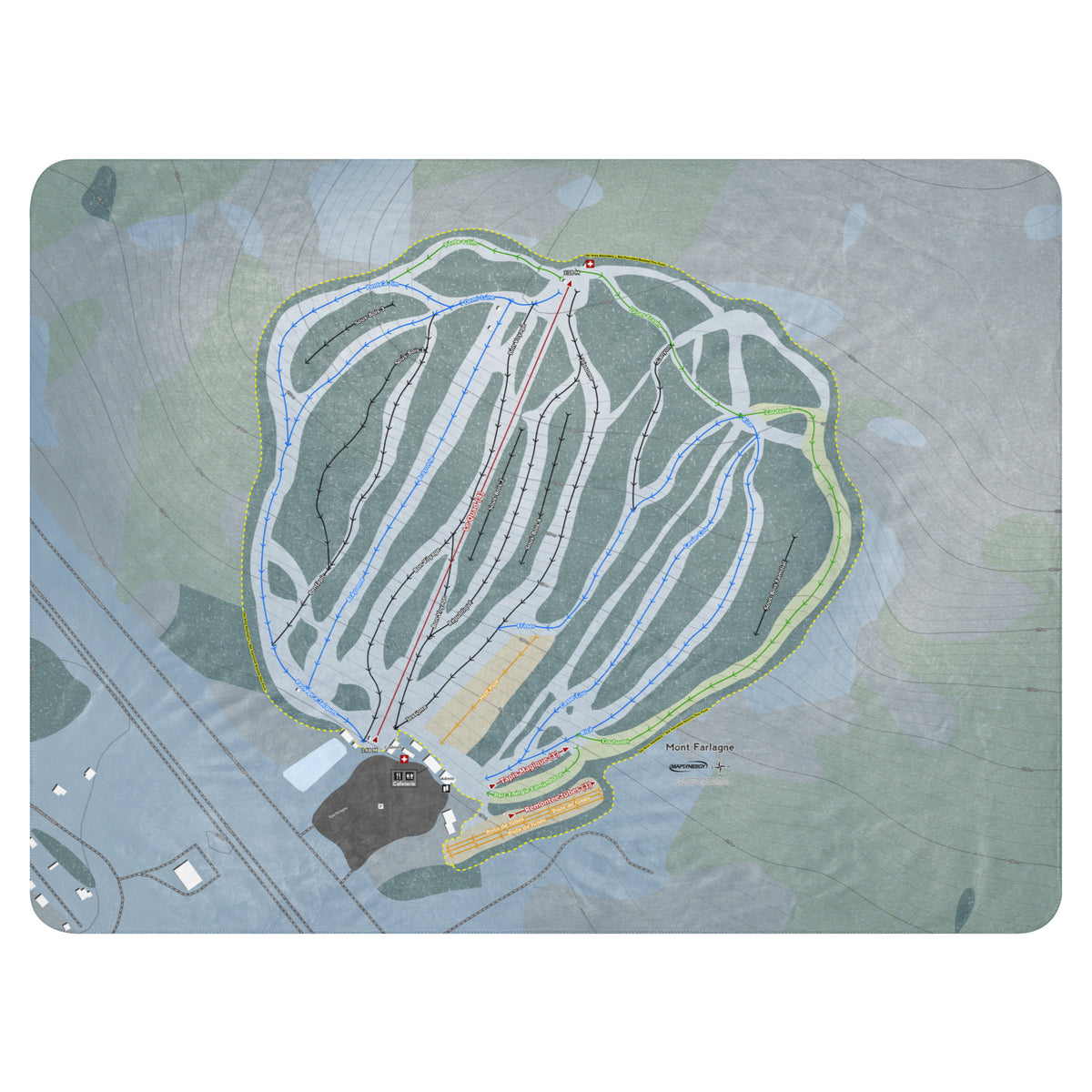 Mont Farlagne, New Brunswick Ski Resort Map Blanket
