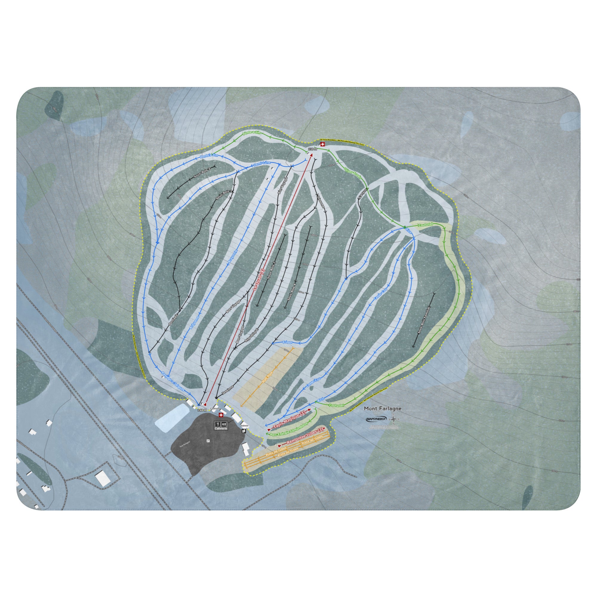 Mont Farlagne, New Brunswick Ski Resort Map Blanket trail map