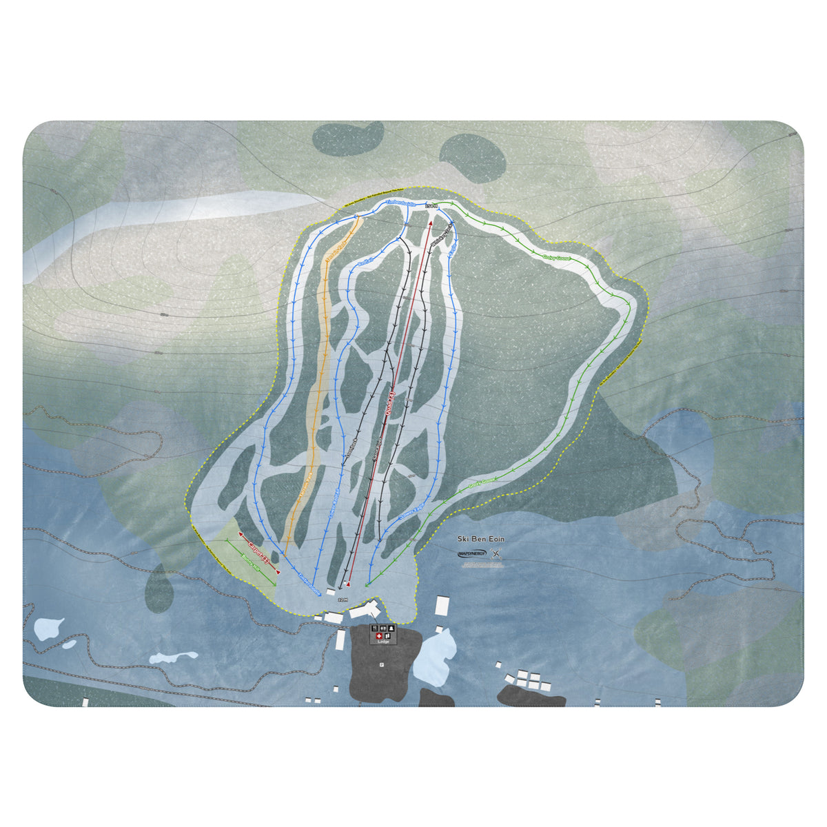 Ski Ben Eoin, Nova Scotia Ski Resort Map Blanket