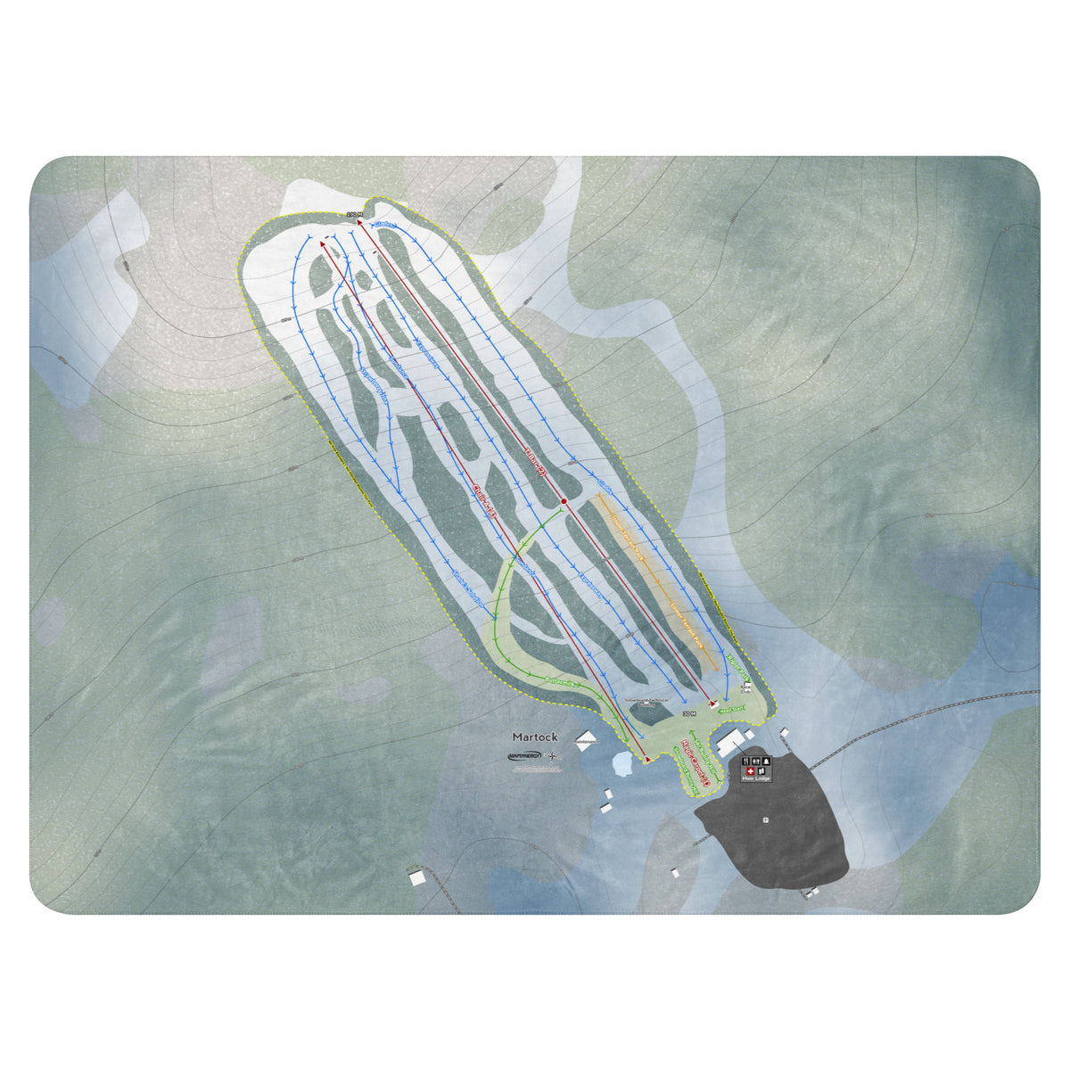 Martock, Nova Scotia Ski Resort Map Blanket