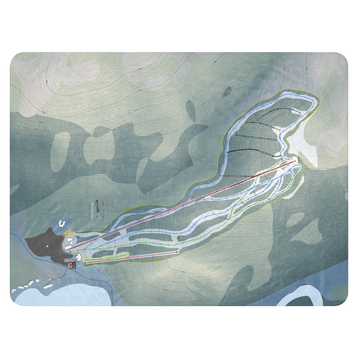 Cape Smokey, Nova Scotia Ski Resort Map Blanket