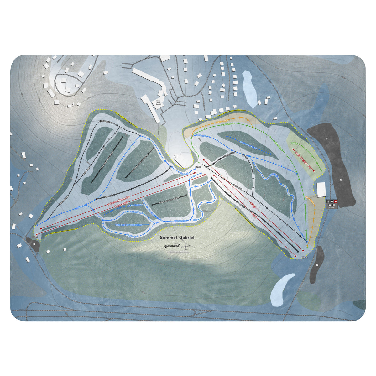 Sommet Gabriel, Quebec Ski Resort Map Blanket