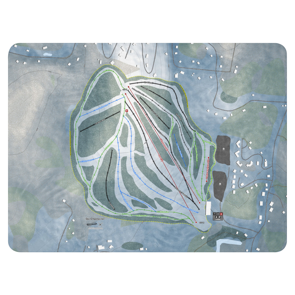 Ski Chantecler, Quebec Ski Resort Map Blanket
