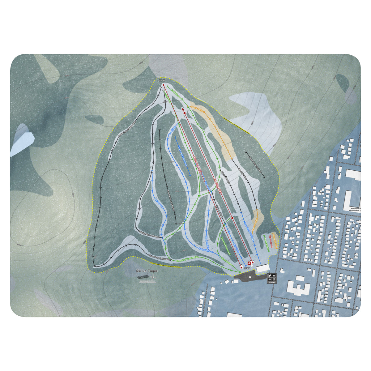 Ski La Tuque, Quebec Ski Resort Map Blanket