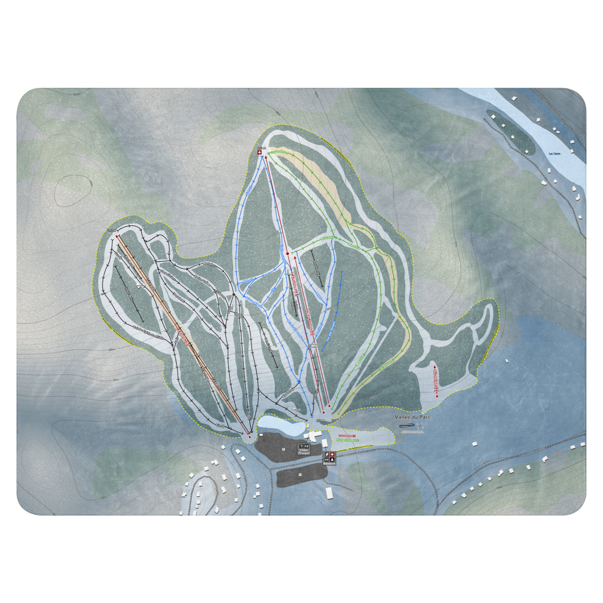 Vallee Du Parc, Quebec Ski Resort Map Blanket