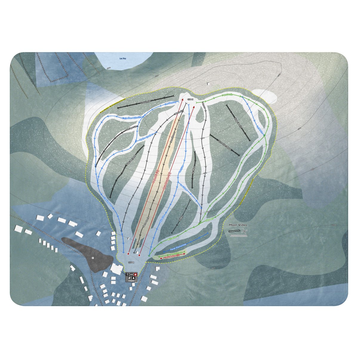 Mont Video, Quebec Ski Resort Map Blanket