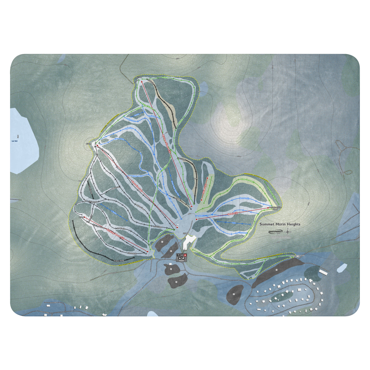 Sommet Morin Heights, Quebec Ski Resort Map Blanket