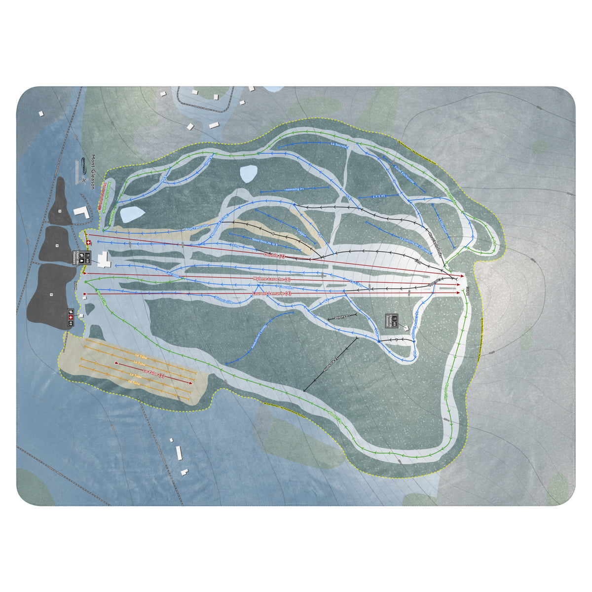 Mont Gleason, Quebec Ski Resort Map Blanket
