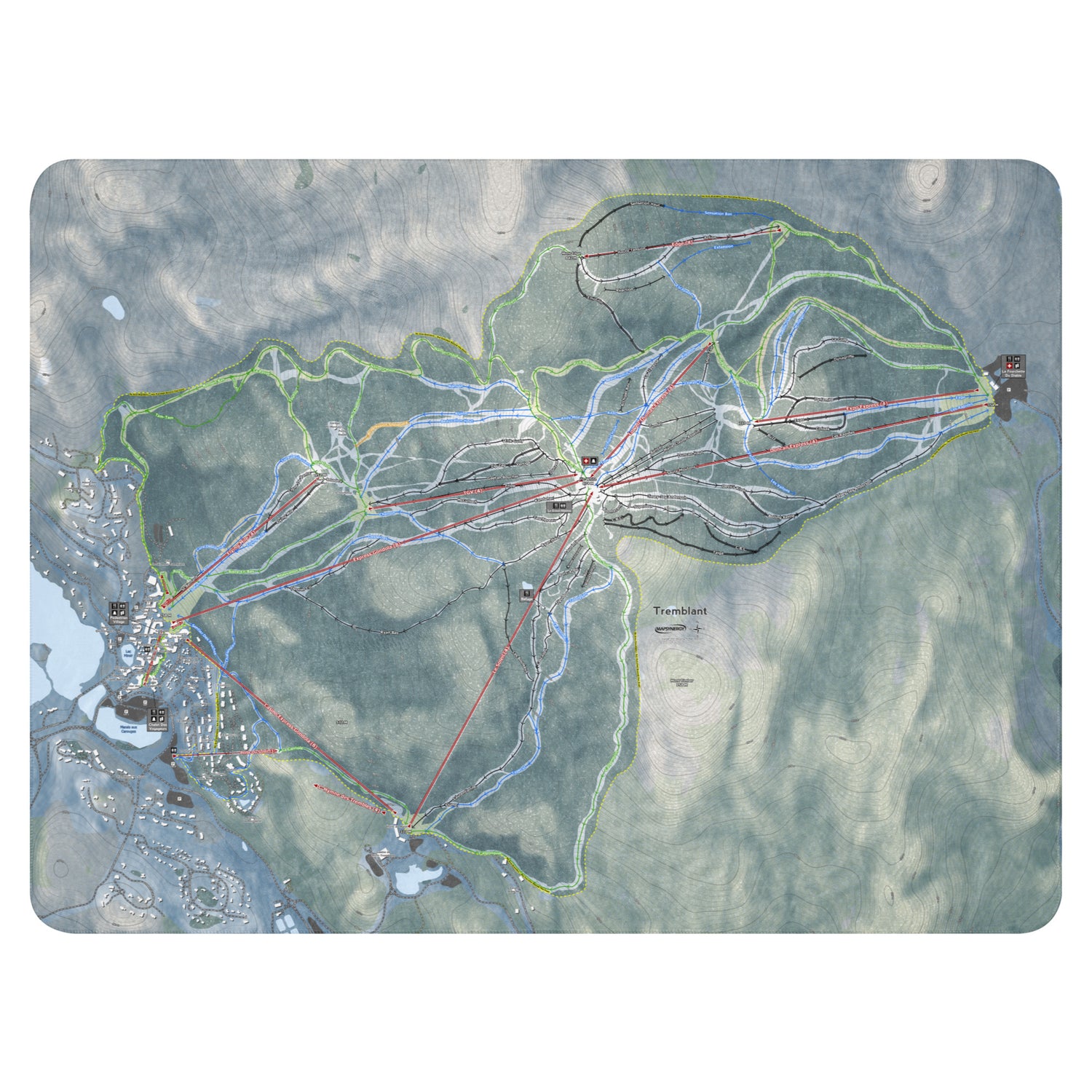 Tremblant, Quebec Ski Resort Map Blanket
